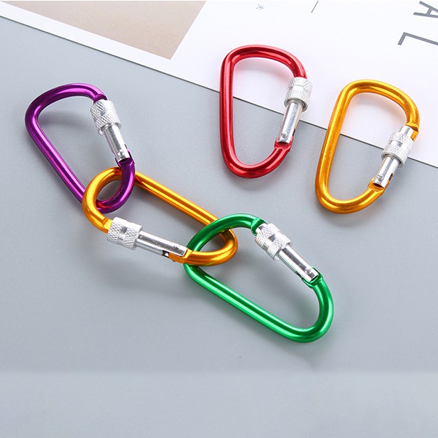 Móc khóa treo đồ phượt móc khóa chữ D giao màu ngẫu nhiên 2Q06