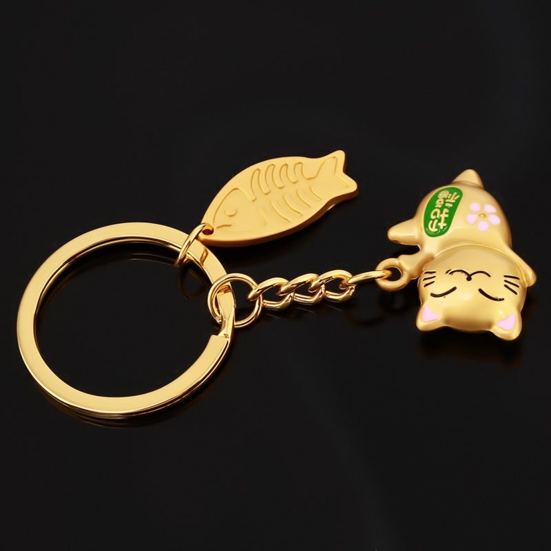 Móc Khóa Hình Mèo May Mắn Dễ Thương