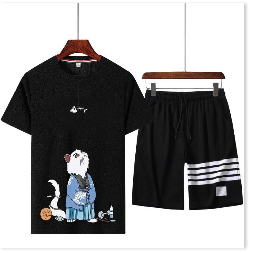 SET BỘ THUN HÈ CON MÈO SIÊU CHẤT CỰC NGẦU CHO CÁC BẠN TRẺ MẪU MỚI NHẤT HIỆN NAY LANA FASHION