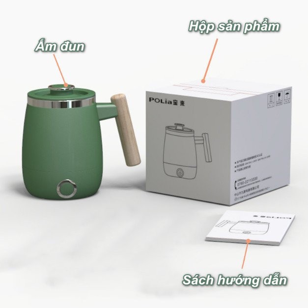 Ấm đun thép không gỉ,sạc USB