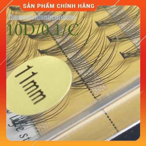 Lông mi giả dạng chùm Nesura Hàn Quốc [xả kho] 10D/0.1/C, mi giả chùm tự nối độ dày 0.1, độ dài 9-14mm