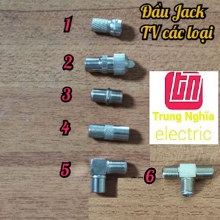 Đầu rắc tivi cáp, Đầu jack nối cáp truyền hình các loại