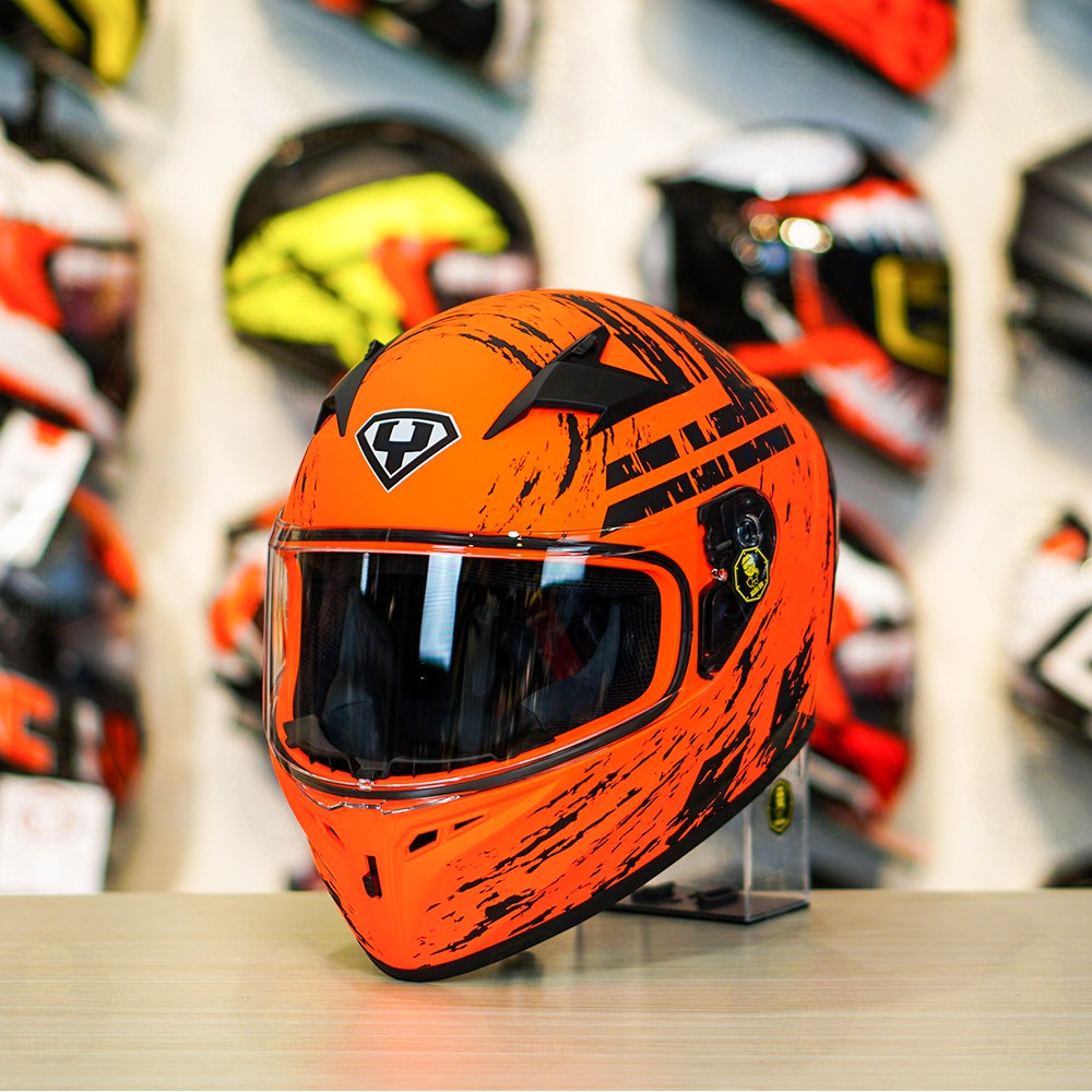 Nón Fullface Yohe 978 Plus Đen Cam Nhám