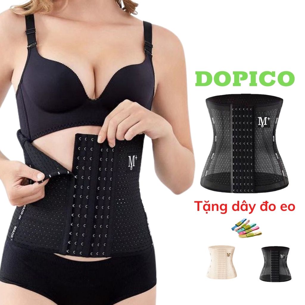 Đai nịt bụng giảm mỡ sau sinh cao 25cm có lỗ thông hơi thoáng khí DOPICO N9999