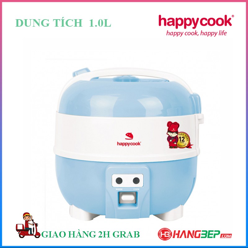 Nồi cơm điện nắp gài Happycook 1.0 lít HC-100 - Bảo hành chính hãng 12 tháng