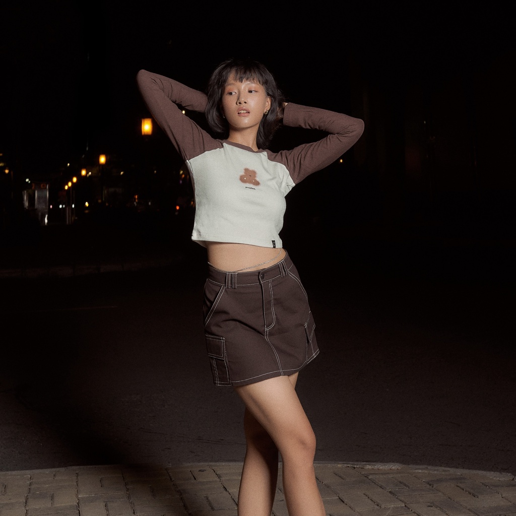 Chân Váy Kaki Túi Hộp PRADIES Cargo Mini Skirt