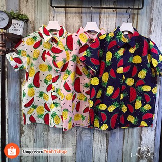 [Yeah1Shop]- Áo sơ mi trái cây hấu thơm 01 ( có size to ) - SMTC