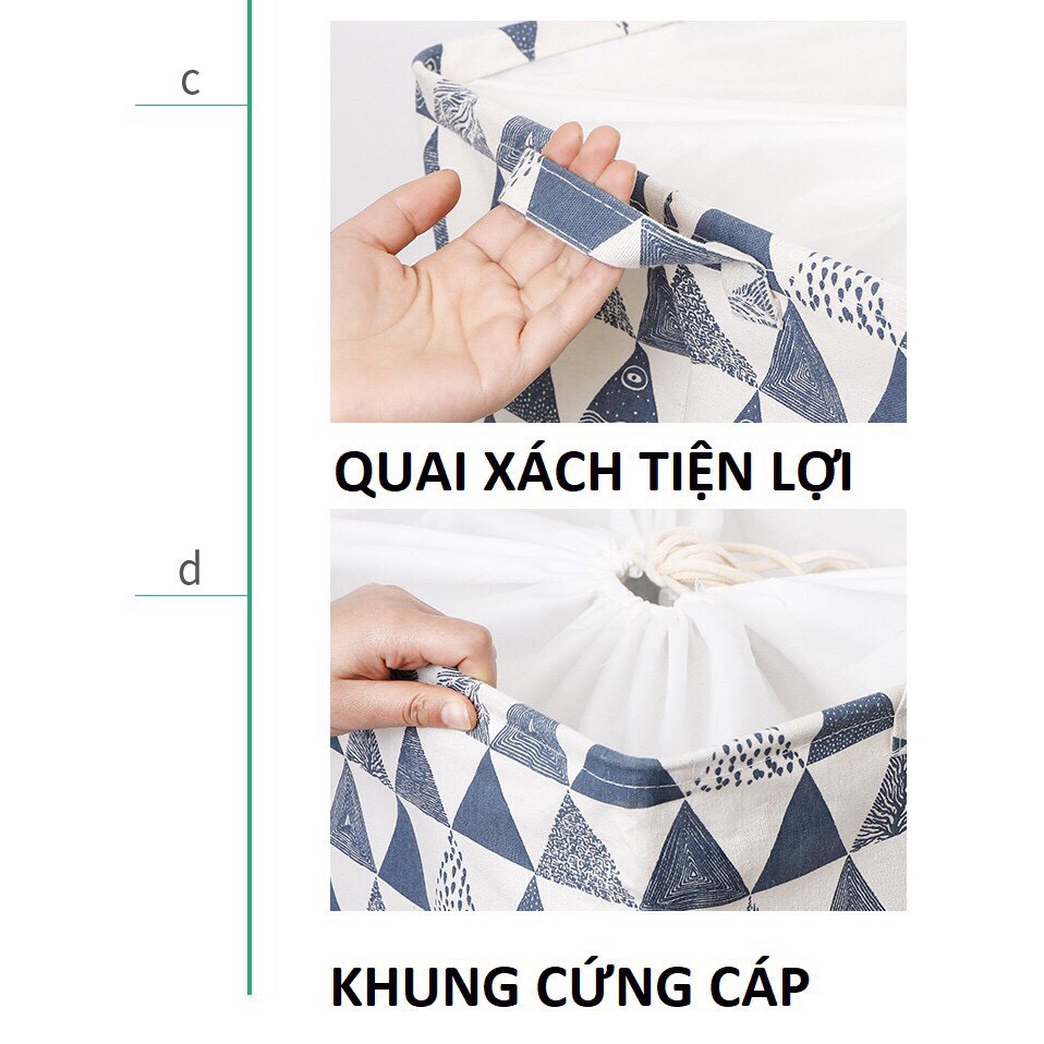 [HCM] Túi đựng chăn màn quần áo khung thép chắc chắn size to 100Lit - họa tiết vintage cực xinh