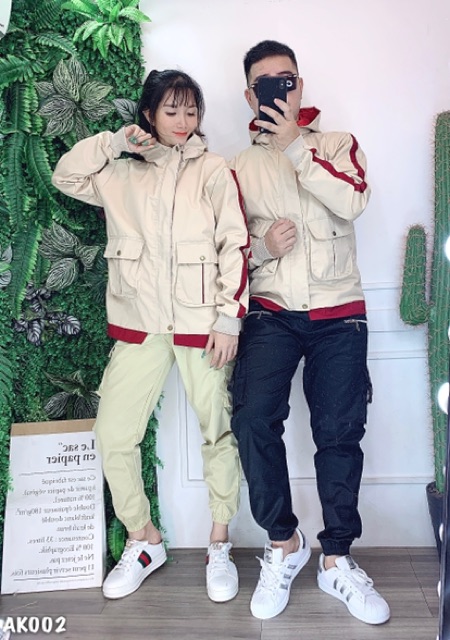 🎇𝐆𝐢𝐚́ 𝐒𝐢̉🎇 ABC Áo Khoác Kaki Kem Viền Đỏ Siêu Đẹp (Video,Hình Thật) | BigBuy360 - bigbuy360.vn