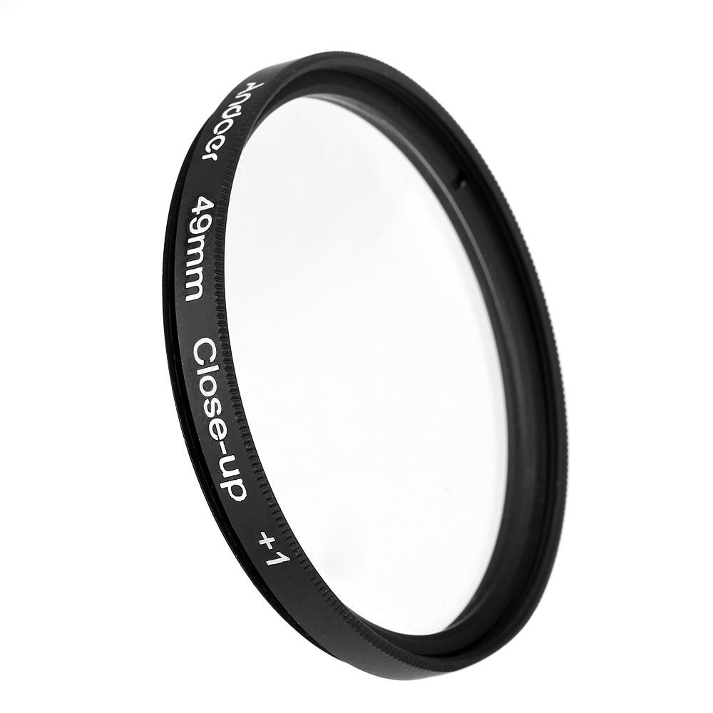 Bộ lọc ống kính macro Andoer 49mm +1 +2 +4 +10 kèm túi đựng cho camera DSLR Nikon Canon Sony