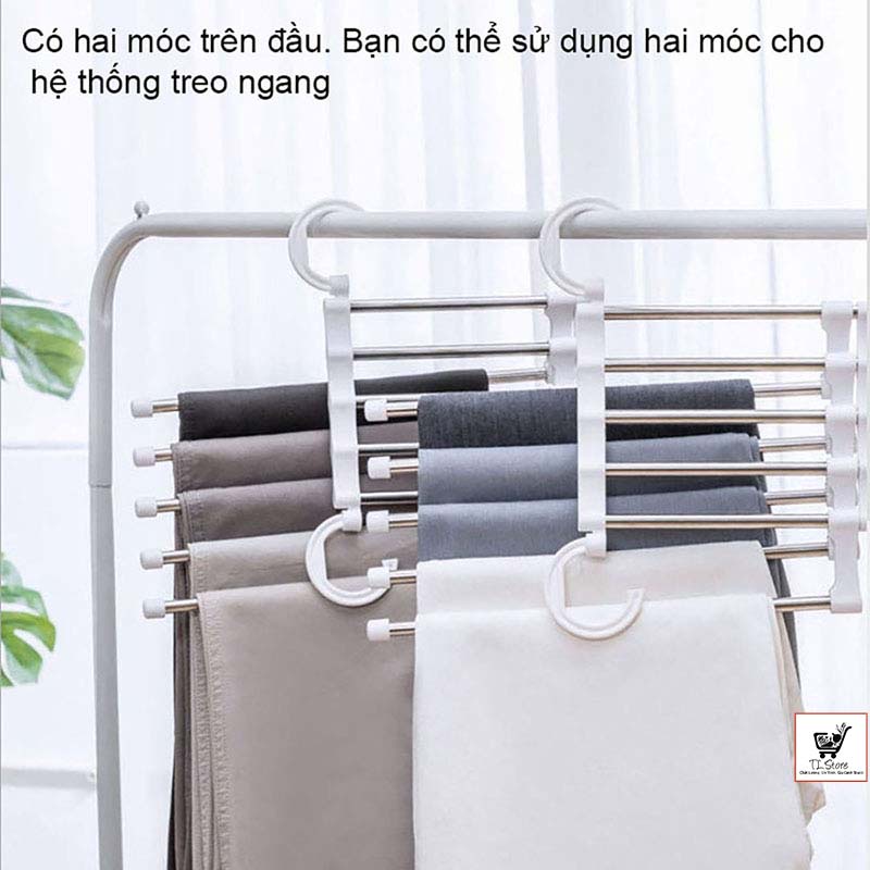 Móc Treo Quần Áo Thông Minh Hàng Cao Cấp - Giúp nhà cửa gọn hàng - Tiện dụng - Tiết kiệm không gian (MÓC TREO ĐA NĂNG)