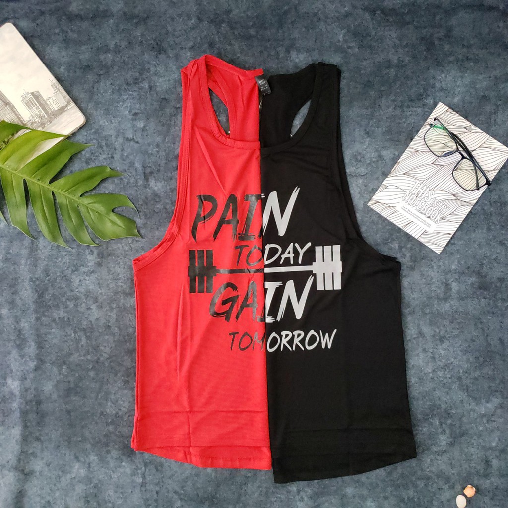Áo TankTop Nam Màu ĐỎ, ĐEN
