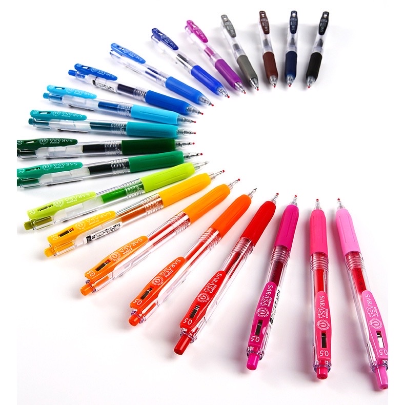 Bút bi gel ZEBRA SARASA CLIP JJ15 đầu bút 0.5mm nhiều màu hàng chính hãng Nhật Bản