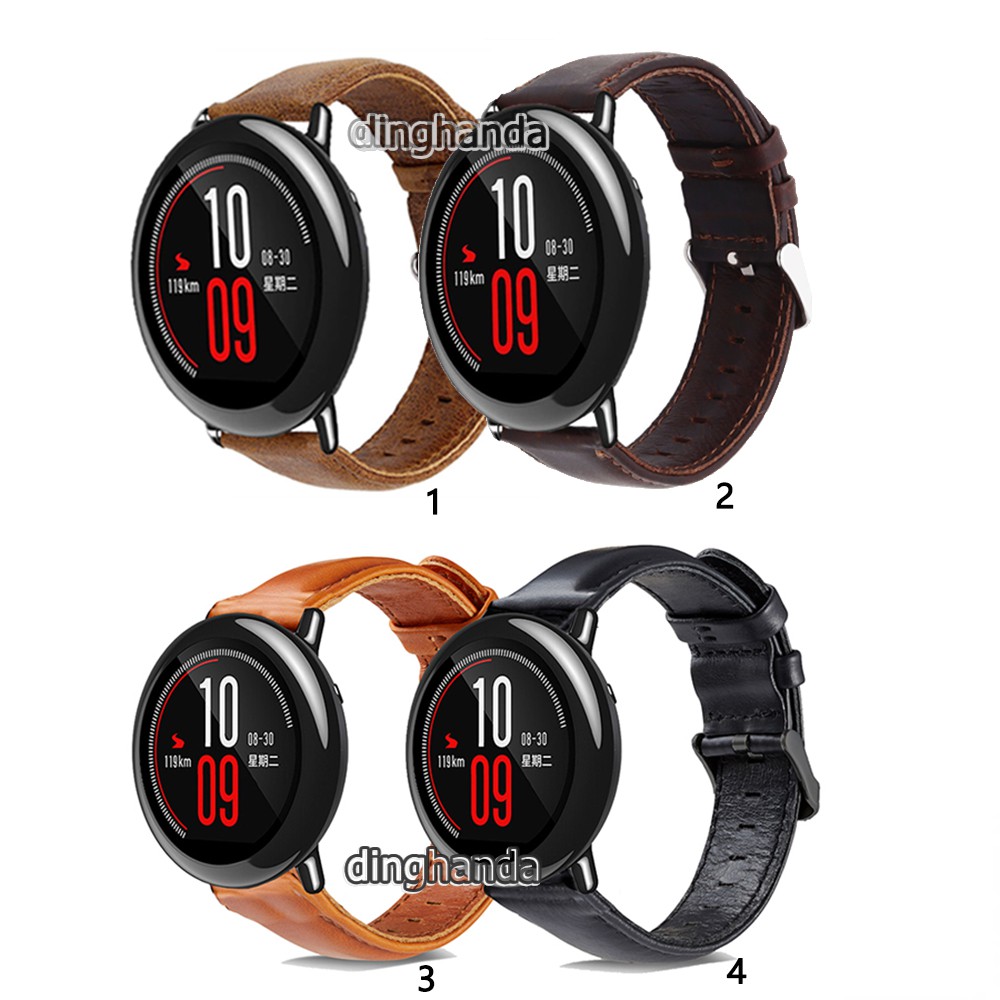 Dây đeo đồng hồ da thật phong cách cổ điển thời trang Huami Amazfit Pace