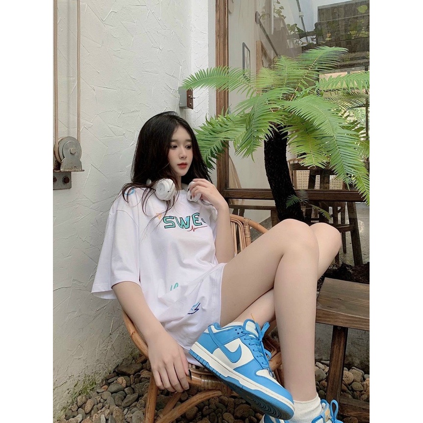 Áo thun SWE 90S TEE - BLACK Unisex Nam Nữ Form Rộng Tay Lỡ Màu Đen