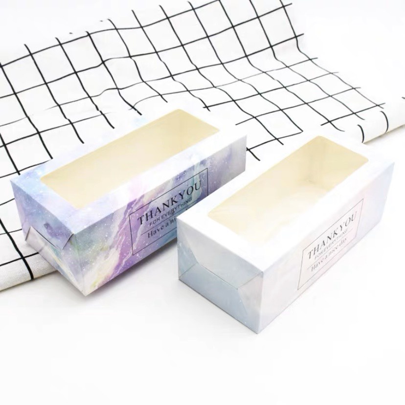 Set 05 hộp đựng bánh cuộn mặt kính bóng in siêu đẹp