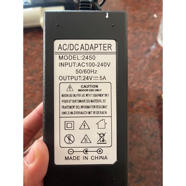Nguồn DC 24v 5A loại tốt dây dài 2m
