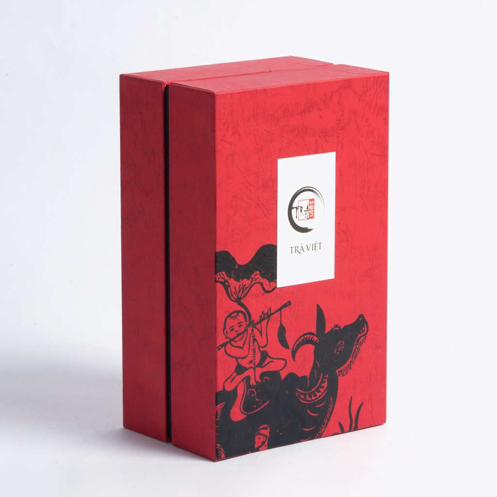 TRÀ VIỆT Hộp Quà Tết Tâm Phúc Giấy Gân Nổi Mỹ Thuật Cao Cấp | BigBuy360 - bigbuy360.vn
