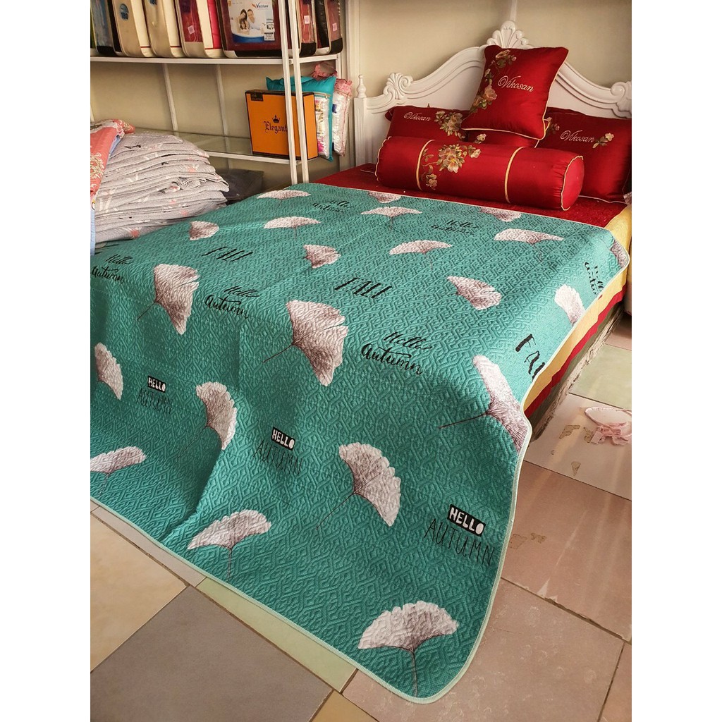 Chăn hè thu cotton đũi mẫu hoa