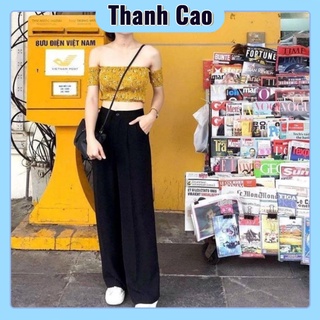 Quần Culottes ống suông khoá trước