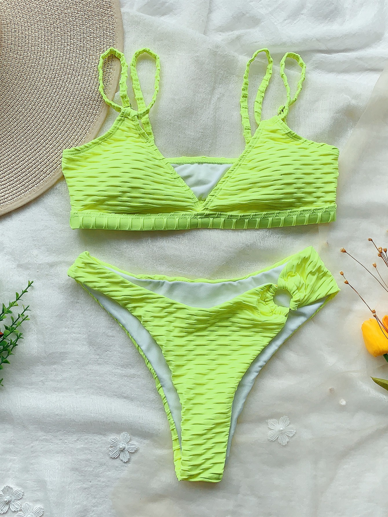 Set Đồ Tắm Trơn Màu Phong Cách Quyến Rũ Dành Cho Nữ | BigBuy360 - bigbuy360.vn