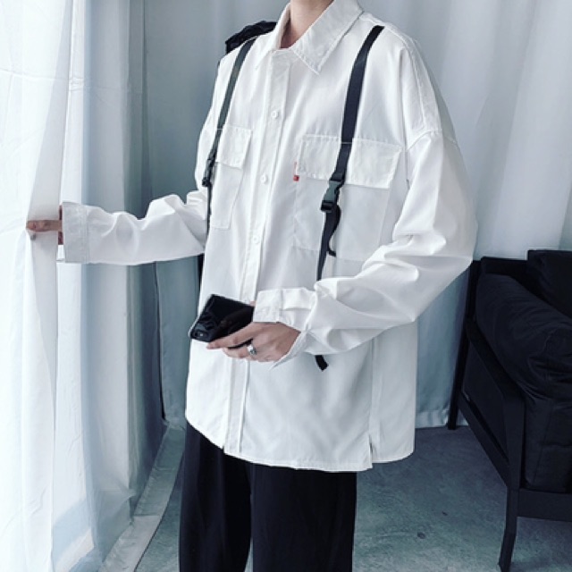 Áo sơmi phối dây