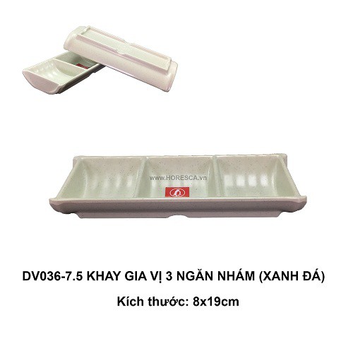 DV036-7.5 Đĩa tương nhám 3 ngăn 7.5(Xanh Đá)