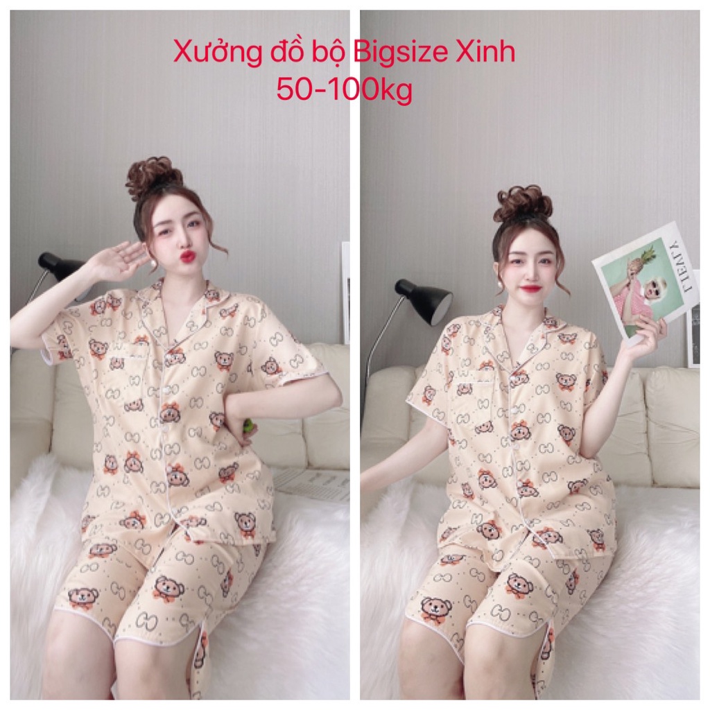 Bộ Lửng Pijama Bigsize 50-100kg  đồ mặc nhà đông xuân cho nữ thoải mái | BigBuy360 - bigbuy360.vn