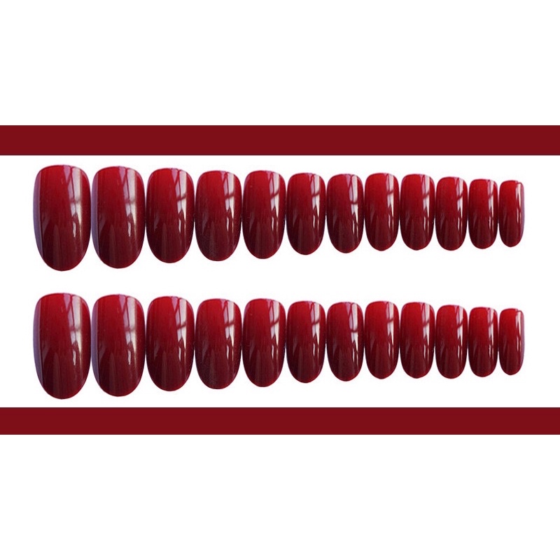 Set 24 móng giả D410 dáng móng dài ( Tặng kèm keo và dũa )