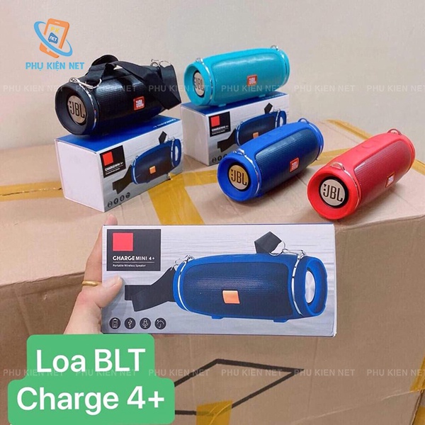Loa Bluetooth JBL Charge 4+ Mini bass tốt khoẻ - có dây đeo hàng cao cấp