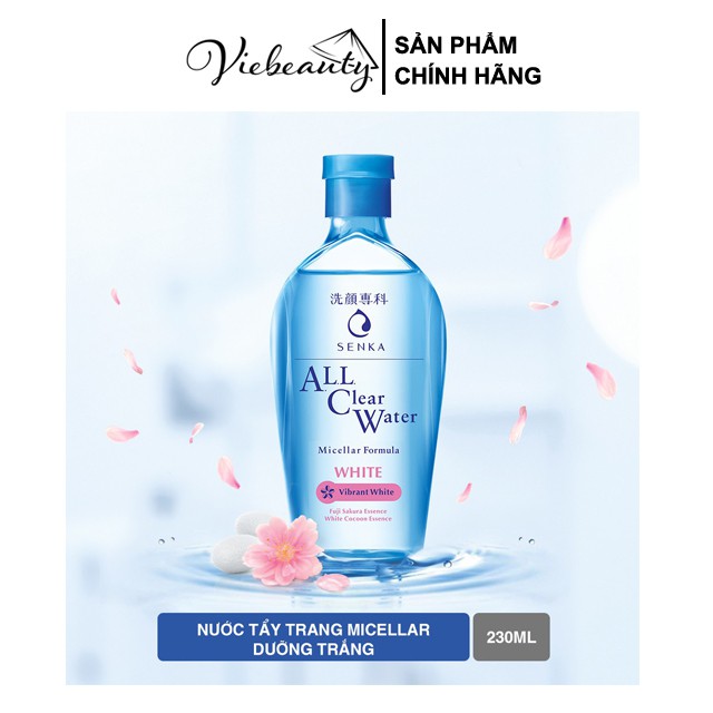 Nước Tẩy Trang Dưỡng Trắng Senka Micellar All Clear Water White 230ml - Viebeauty | BigBuy360 - bigbuy360.vn