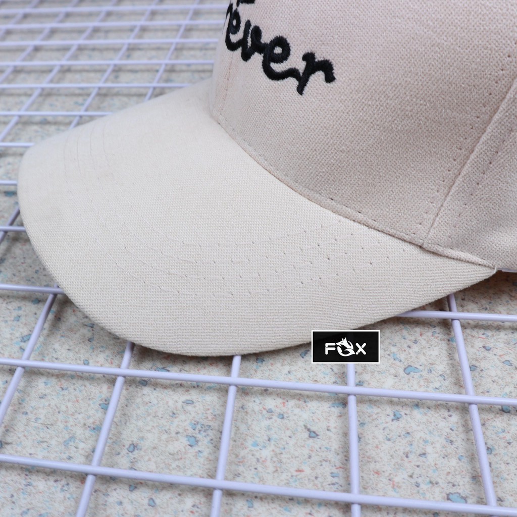 Nón kết lưỡi trai Unisex THE FOX mũ lưỡi trai vải nhung thêu Forever