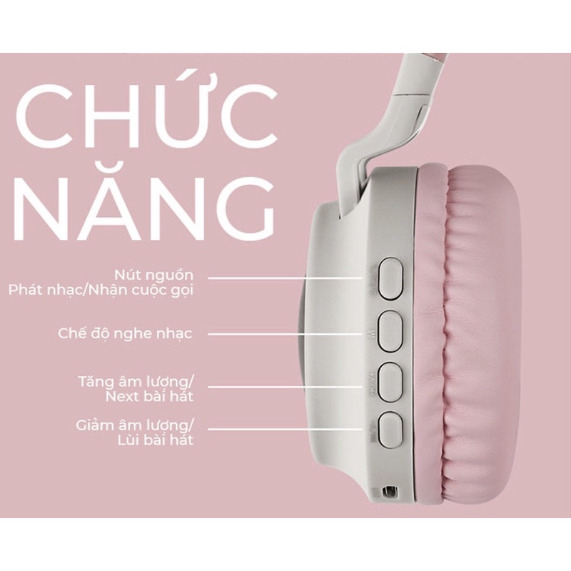Tai nghe Bluetooth hình tai gấu