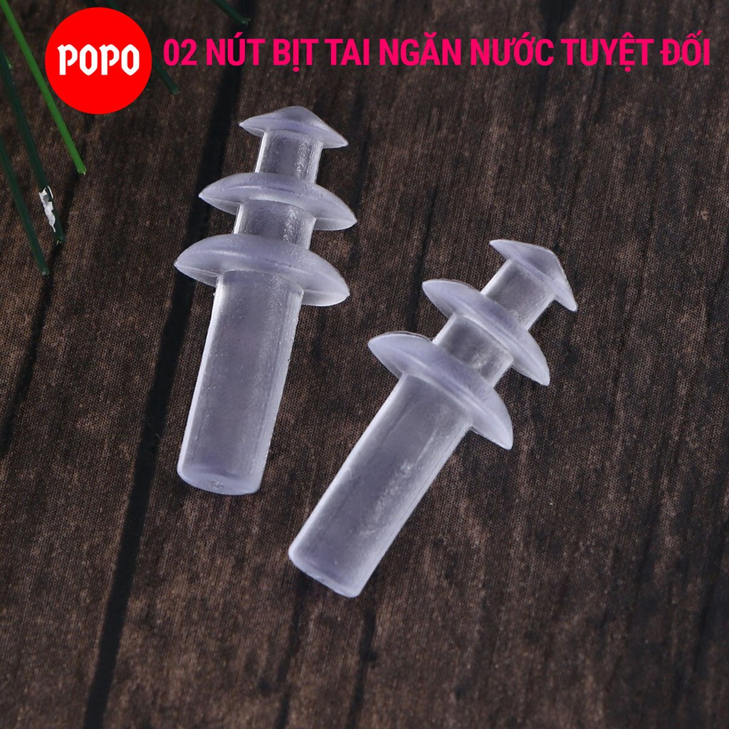 Kính bơi trẻ em kèm mũ bơi bịt tai kẹp mũi POPO bộ kính bơi cho bé chống tia UV nón bơi trẻ em ngăn nước