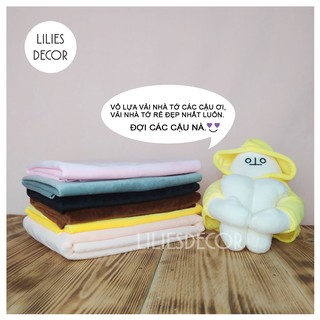 Vải may thú bông, vải lông nhung, may doll, làm handmade khổ 75x50cm mới 2021