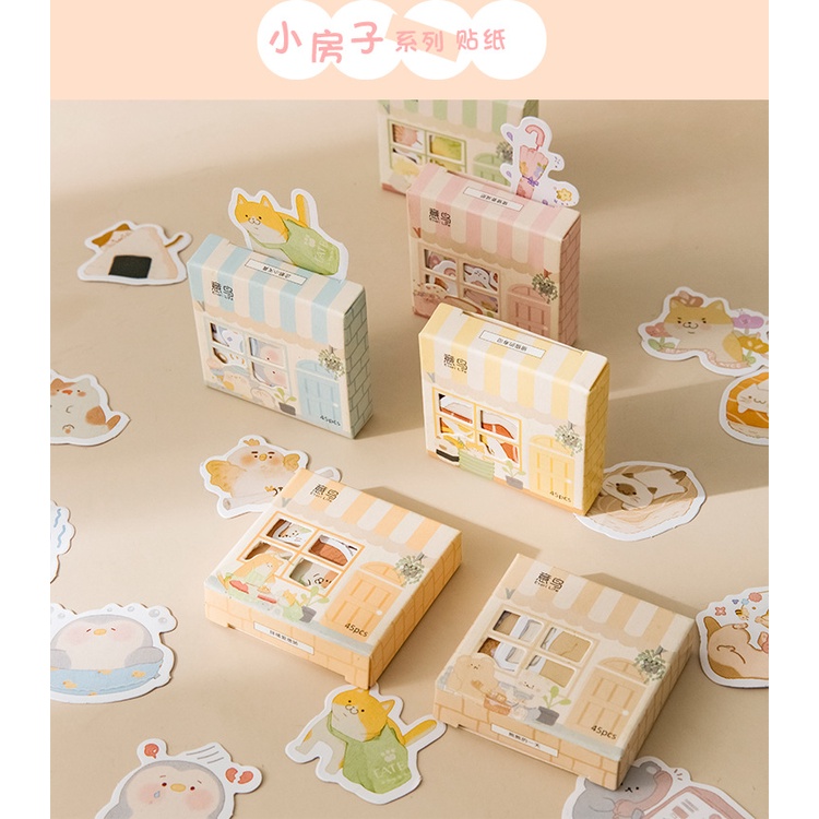 Sticker chủ đề động vật siêu dễ thương trang trí sổ tay, scrapbook, planner,... [ 092 ]