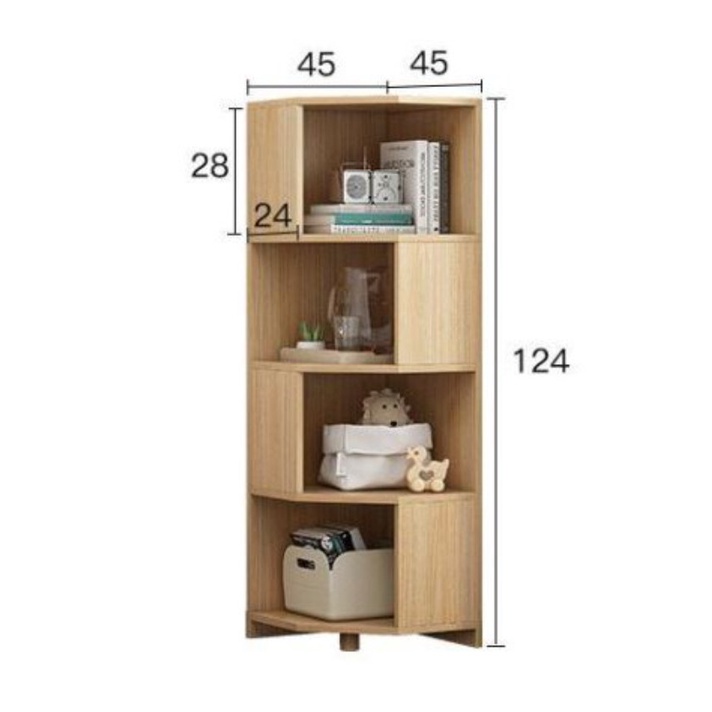 Kệ Để Góc Tường Hình Tam Giác 4 Tầng Cực Tiện Ích Cách Điệu