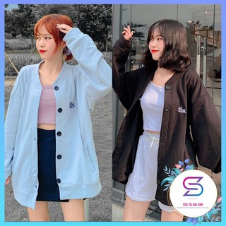 Áo Khoác Nỉ Nữ PUPPY LAZY 💖HOT TREND💖 Áo Khoác Nỉ Bông Cardigan Dáng Rộng