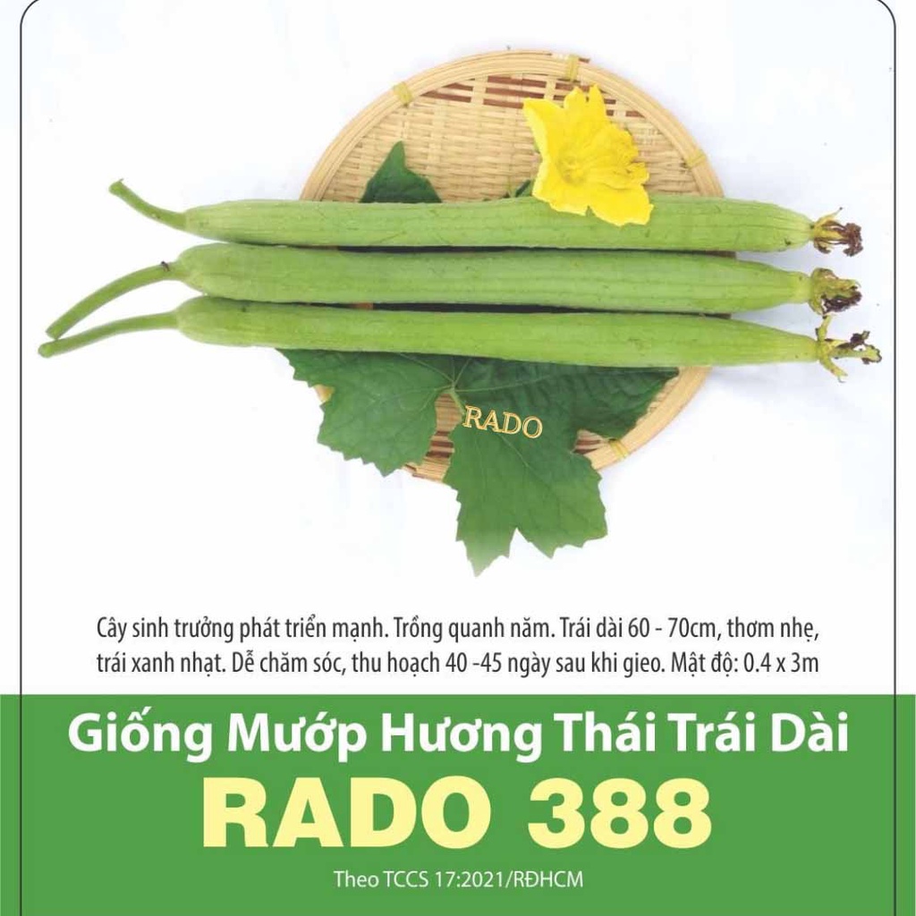 Hạt giống Mướp hương thái trái dài Rado 388 (20 hạt) Rạng Đông | VTNN Cần Thơ