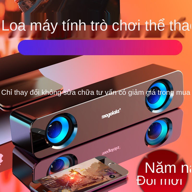 ✱Máy tính để bàn nhỏ âm thanh gia đình loa mini Loa siêu trầm USB tác động của loa kết nối có dây