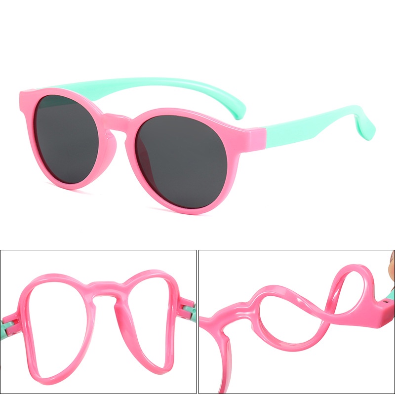 Fashion Silicone Bendable Light Children Sunglasses
