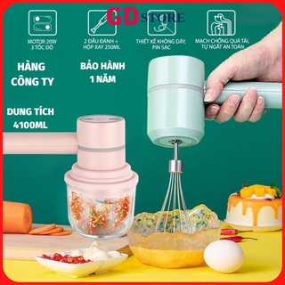 Máy đánh trứng cầm tay mini,máy đánh kem, nhào bột, tạo bọt 3 cấp độ