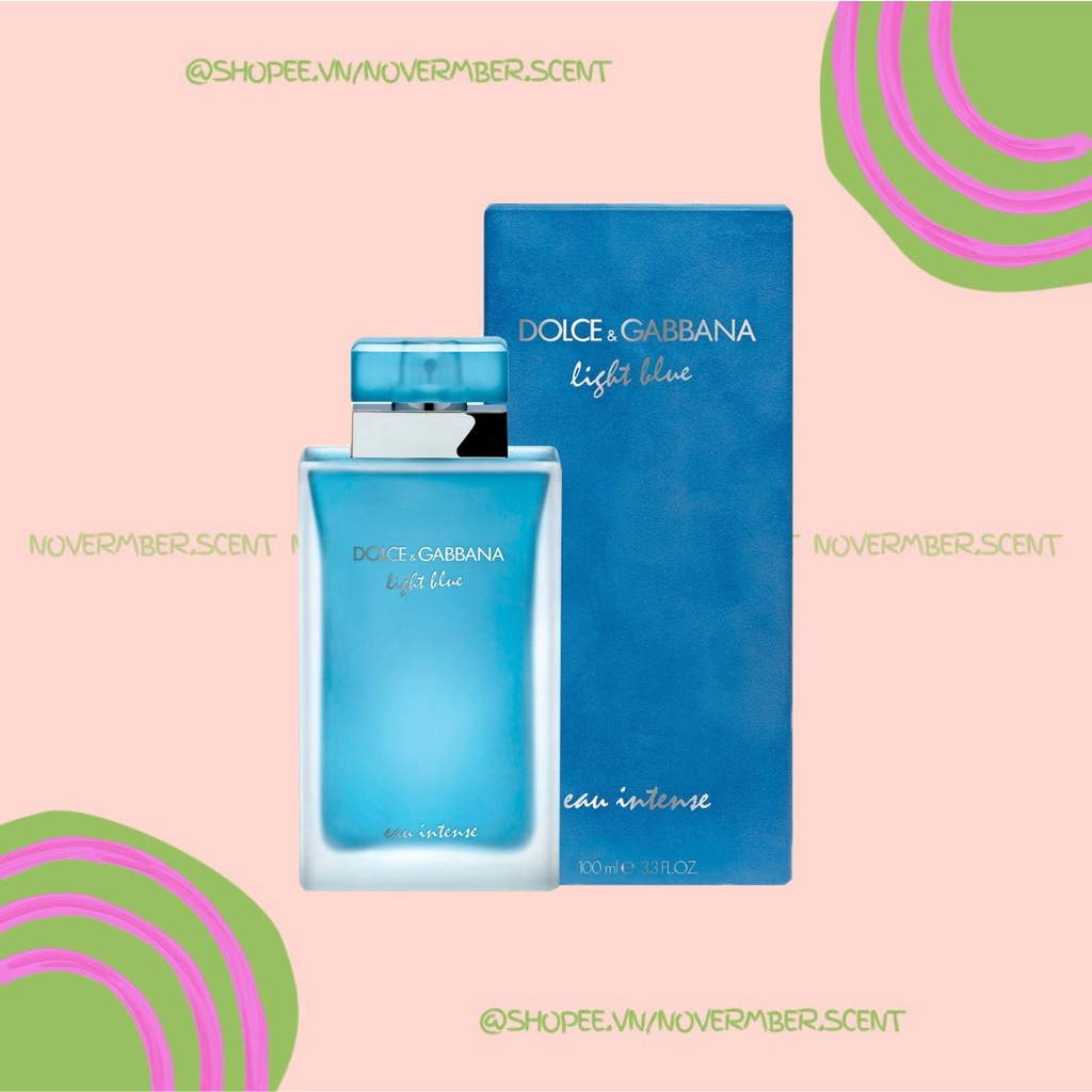 ❣ Nước Hoa Dolce & Gabbana Light Blue Eau Intense - ᴛᴇsᴛᴇʀ 5ᴍʟ/10ᴍʟ/20ᴍʟ