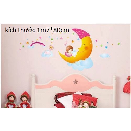 decal dán tường bé ngủ ngon