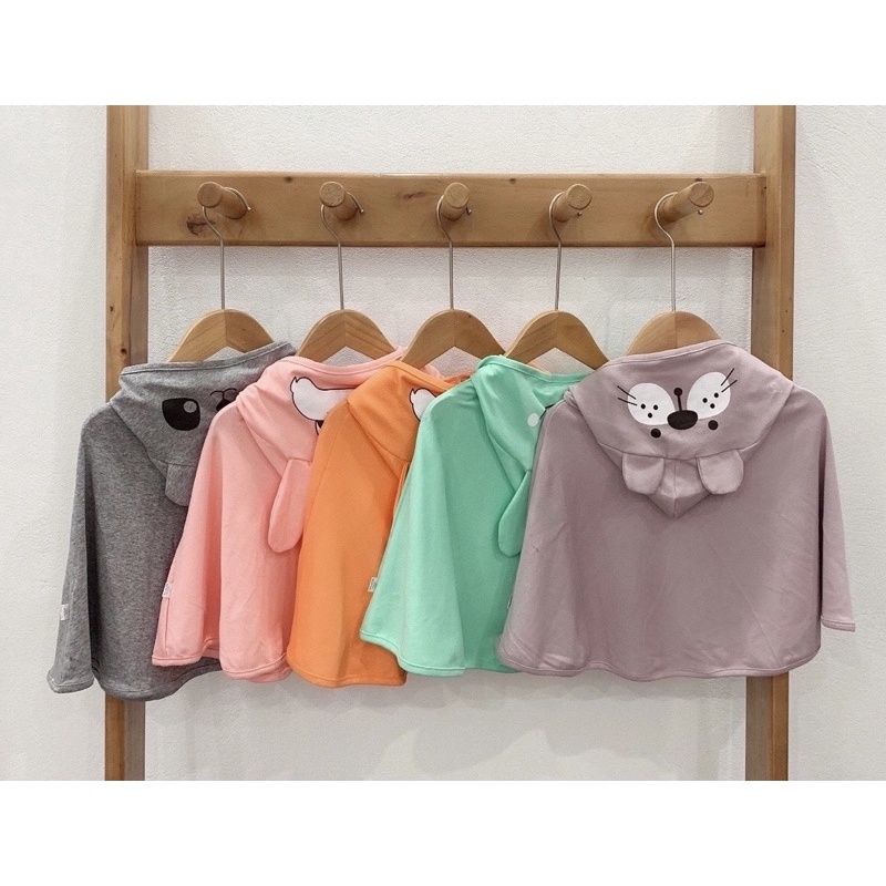 Áo choàng chống nắng cho bé 100% cotton mịn mát , áo cánh dơi cho bé