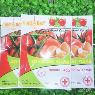 COMBO 3 MIẾNG MẶT NẠ DƯỠNG DA CAO CẤP CÀ CHUA - TRỨNG GÀ