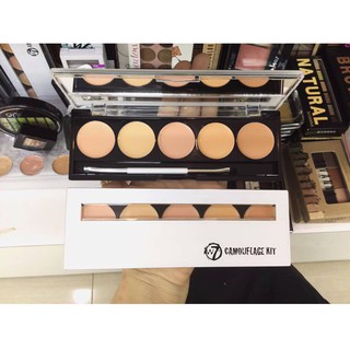 Bảng che khuyết điểm và tạo khối 5 ô Camouflage Kit Cream Concealer Palette.