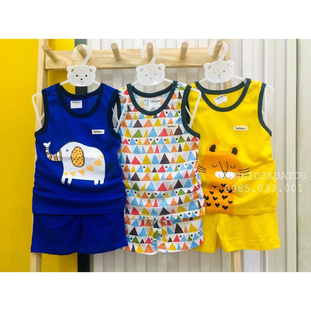 Bộ bé trai cotton tre loại BA LỖ
