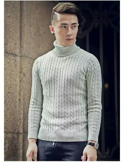 Áo len nam cổ lọ vặn thừng cao cấp hy | BigBuy360 - bigbuy360.vn