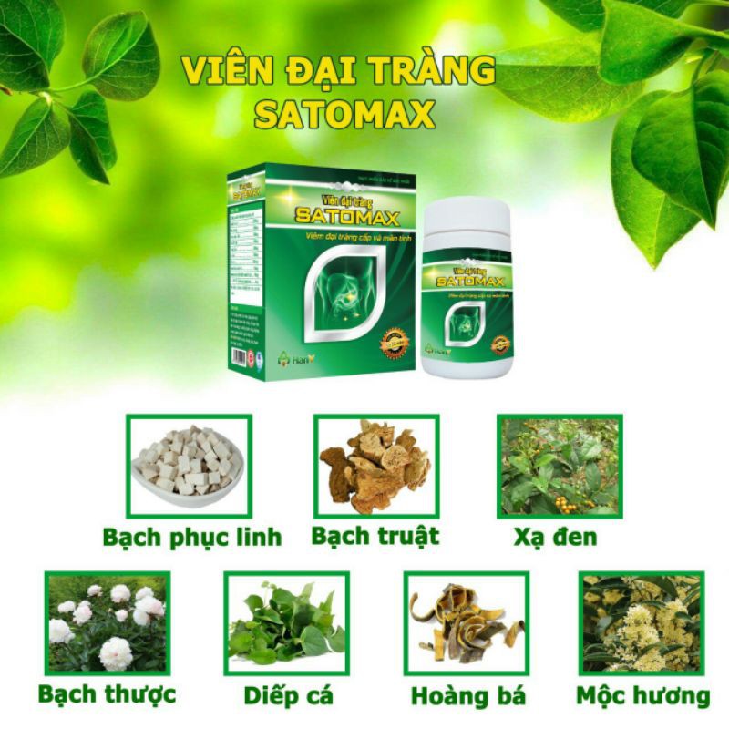 Viên đại tràng Satomax - Dạ tràng đơn hộp 30 viên hỗ trợ tăng cường tiêu hóa giúp đại tràng khỏe mạnh